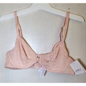 NWOT Auden Women's Pink Underwire Sheer Sexy Bra Adjustable Straps Size 32A
